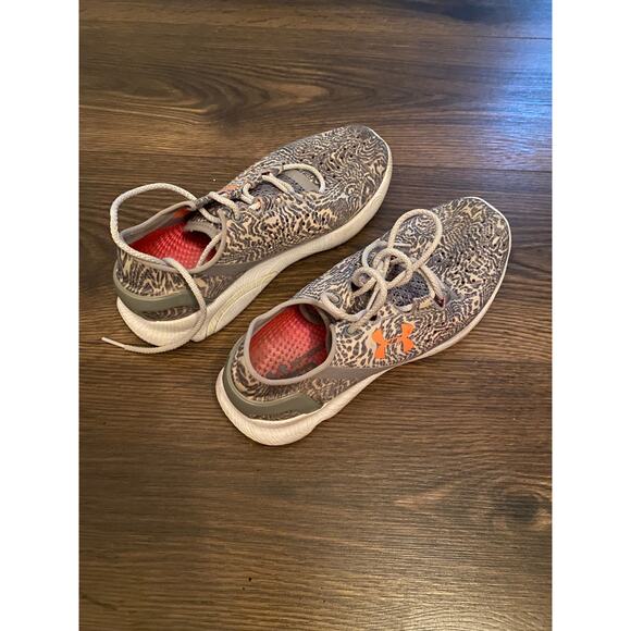 Under Armour SpeedForm Running Shoes Gray Orange Women’s Size 8 - Picture 3 of 7